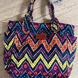 MARC BY MARC JACOBS WORKWEAR ZIG ZAG TOTE HANBAG MULTI COLOR nylon